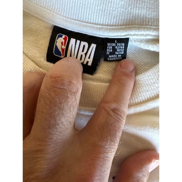 NBA Los Angeles Lakers Baggy Large White Crewneck Sweatshirt - Picture 2 of 8